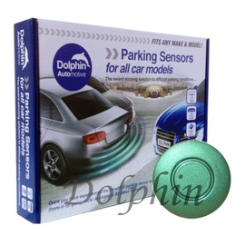 Dolphin Automotive DPS400 Reverse Parking Sensors Auto Express Award Winning In 32 Colours 4 Ultrasonic Radar Sensors Kit Audio Alert System Matt & Gloss Black +30 More Colours (Aqua)