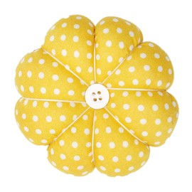Wrist Pin Cushion Wearable Pumpkin Shape Sewing Pin Cushion for Needlework Sewing (Yellow)