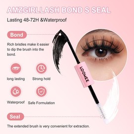 LOOMEE -Lash Extension Kit.280 Spring Mixed Individual Cluster Eyelashes in 30D/40D Curl, Includes Lash Bond & Seal Glue, Applicator,Tweezers. Eyelash Extension Eyelash Extensions Eyelashes Extensions