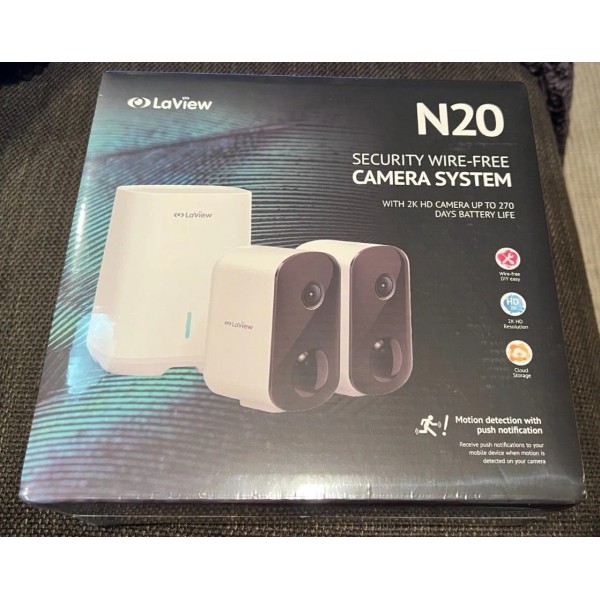 LaView N20 Security Wireless Camera System, (2 Pack). LV-KYN202, New,