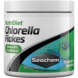 Seachem NutriDiet Chlorella Fish Flakes - Natural Probiotic Formula 30g/1oz (ASM1112)
