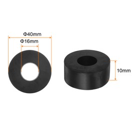 sourcing map Pack of 8 Rubber Spacers 1.57 Inch AD 0.63 Inch ID 0.4 Inch Thick Neoprene Round Vibration Damper Pads Insulator Rubber Washers Bushings for Home Cars Boat Accessories Black