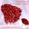 Cheerleader Pom Poms, Pack of 2 Red Metallic Foil Pom