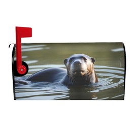 YYHWHJDE letterbox Cover Waterproof Oxford Cloth Accommodates Standard Size or Large Size mailboxes Otters Picture 21x18 in