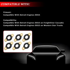 YINAVAGAD 4720780180 4720780480 6PCS Fuel Injector Seal Kit Line Passthrough Seals for Engine Detroit Diesel DD15, Fuel Line Seal Kit Replaces A4720780180 A4720780480