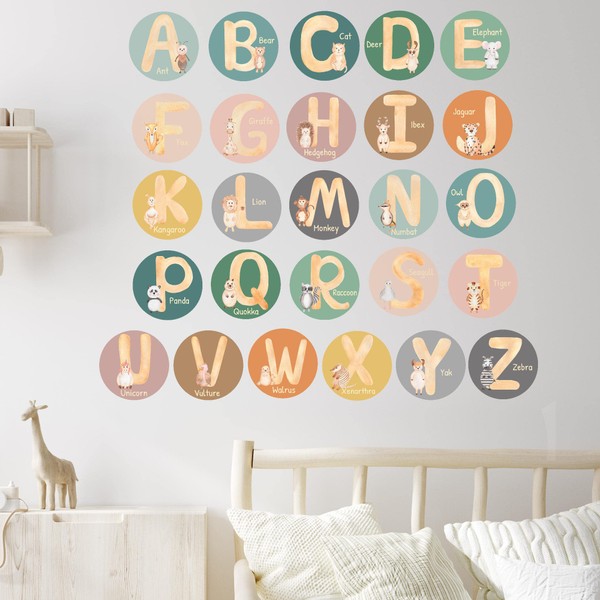 Alphabet Wall Decals for Classroom - 5 Inch Nursery Alphabet