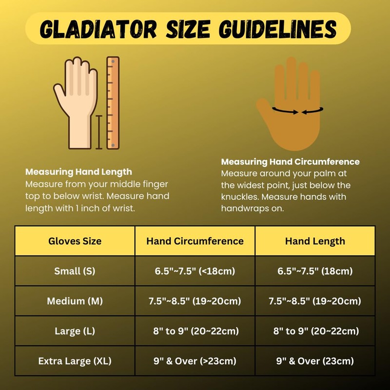 TK Boxing Gladiators - Bag Mitt Gloves (Yellow, L)