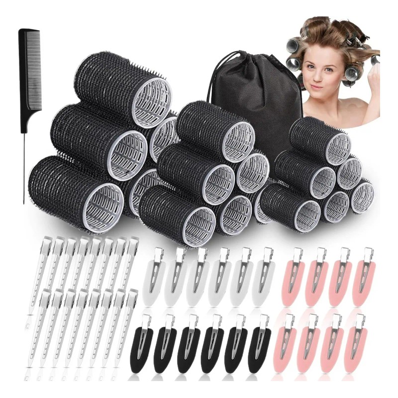 60 Tubos Para Rizar Cabello Abrazadera Plástica Para Cabello