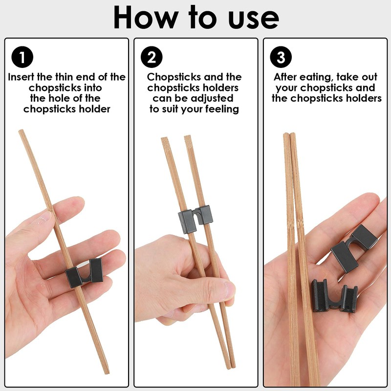 Reusable Chopstick Helper, Mabor 5 Pieces Training Chopsticks Hinges Connector
