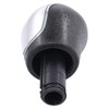 HouYeen Black Leather Aluminium 5-Speed Manual Transmission Gear Lever Knob