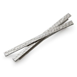 JewelVOX Hair Clip, Hair Accessories, Semi-Mat, Cloth, Bangs Clip, Adult, Simple, Stylish (Silver)