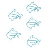 100Pcs Cute Paper Clips Blue Dolphin Style Exquisite Color Strong