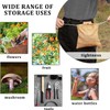 GEZHANGQUAN Collapsible Foraging Bag, Mushroom Storage, Leather, Foldable Canvas Belt