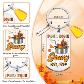 WEHBVF Pumpkin Keychain Turkey Thanksgiving Gifts for Adults Fall Keychains for Women Pumpkins Charm Friendsgiving Decor for Family HolidayGifts for Women Fall Gift Ideas Turkey Present for Kids