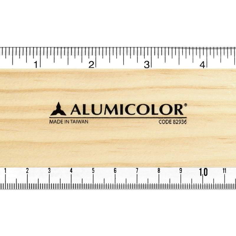 Alumicolor Wood/Acrylic Calibrated T-Square for Art, Framing & Drafting, Natural