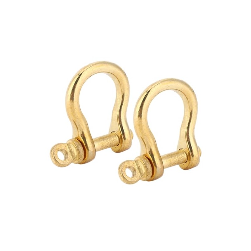 2 x Metal D-Ring Made of Pure Brass, Buckles with