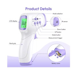 Pacom Medical Medical Infrared Laser Digital LCD Thermometer IR Gun NO-CONTACT Body Forehead
