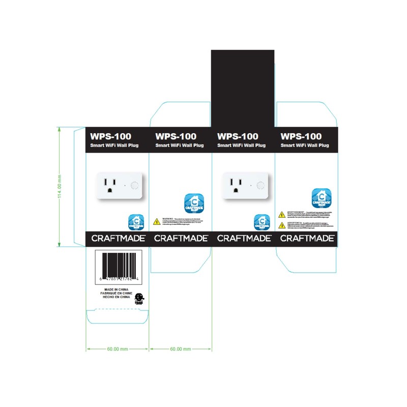 Craftmade Lighting WPS-100 Accessory - Smart WiFi On/Off Indoor Wall