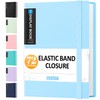Sooez 72 Pocket Binder with Plastic Sleeves & Elastic Band,