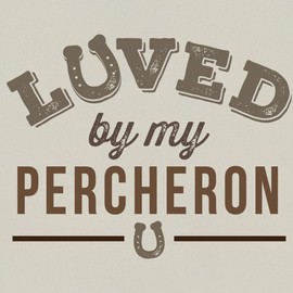 CafePress Percheron Horse Lover Canvas Tote Top Zipper Closure