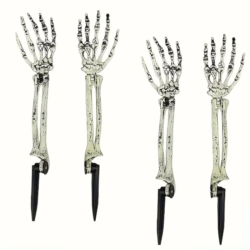 Halloween Skeleton Yard Decoration – 5-Piece Skull & Bone Ground