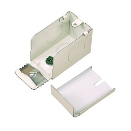 Legrand Wiremold V2010A2 2000 Series Metal Raceway For Extending Power, Entrance End Fitting to Connect 2000 Series Raceway and Plugmold to 1/2" Conduit, Ivory (1 Pack)