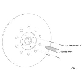 Kneester Replacement part Velcro sanding plate, wall sander, long-neck sander, ceiling sander, sander, construction sander, giraffe with Velcro diameter 225 mm (red fox DWS600, DWS 700 and DWS750)