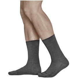 vitsocks Men's 80% MERINO Wool Fine Warm Socks (3 PAIRS) Soft Breathable Comfortable, grey, 9.5-11.5