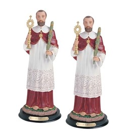 ICE ARMOR 2-PC Gift Set 12" H Saint Ramon Statue Raymond Nonnatus Holy Figurine Statue Ornament Home Room Office Decor Ideas for Housewarming, Holidays and Birthdays