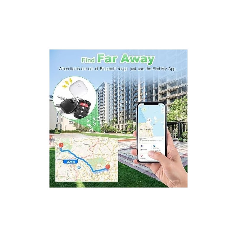SQUADO 2 PCS Bluetooth GPS Locator, Object Finder Device Wireless