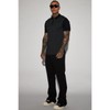 FASHION NOVA Bogey Short Sleeve Polo - Black - Size:
