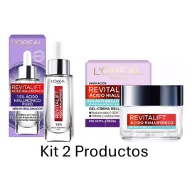 Kit Sérum Facial Y Gel Crema Antibrillo L'oréal Paris