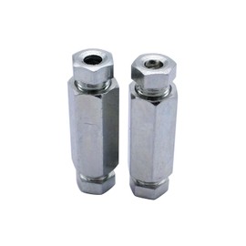 Brake Pipe Connector 3/8" UNF 2 Way 2 x Inline Female Connectors With 4 x Male Nuts Suitable for 3/16" Pipe