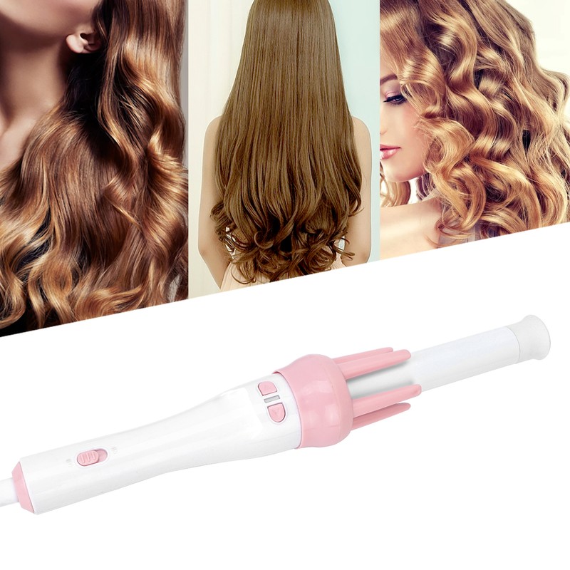 Professional Ceramic Curling Iron Automatic 360° Rotating Hair Curler Electric