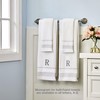 SKL Home Casual Monogram Hand Towel Set, A, 16x26, White