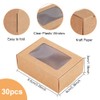BENECREAT 30 Pack 3.3x2.3x1inch Rectangle Brown Kraft Paper Boxes with