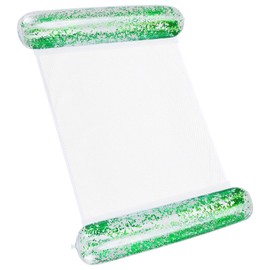 Sratte Pool Float Glitter Water Hammock Pool Loungers Inflatable Swimming Pool Hammock Multi-Purpose Water Floaties for Adults Lake Pool Summer Accessories Party (Green)