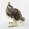 KANGAROO FUR FIGURINE – Soft Animal Statue – Realistic Handmade