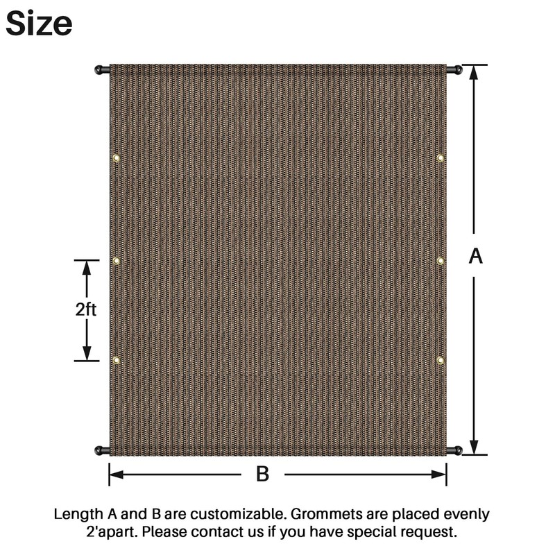 8' x 16' Pergola Shade Cover Replacement Canopy with Grommets