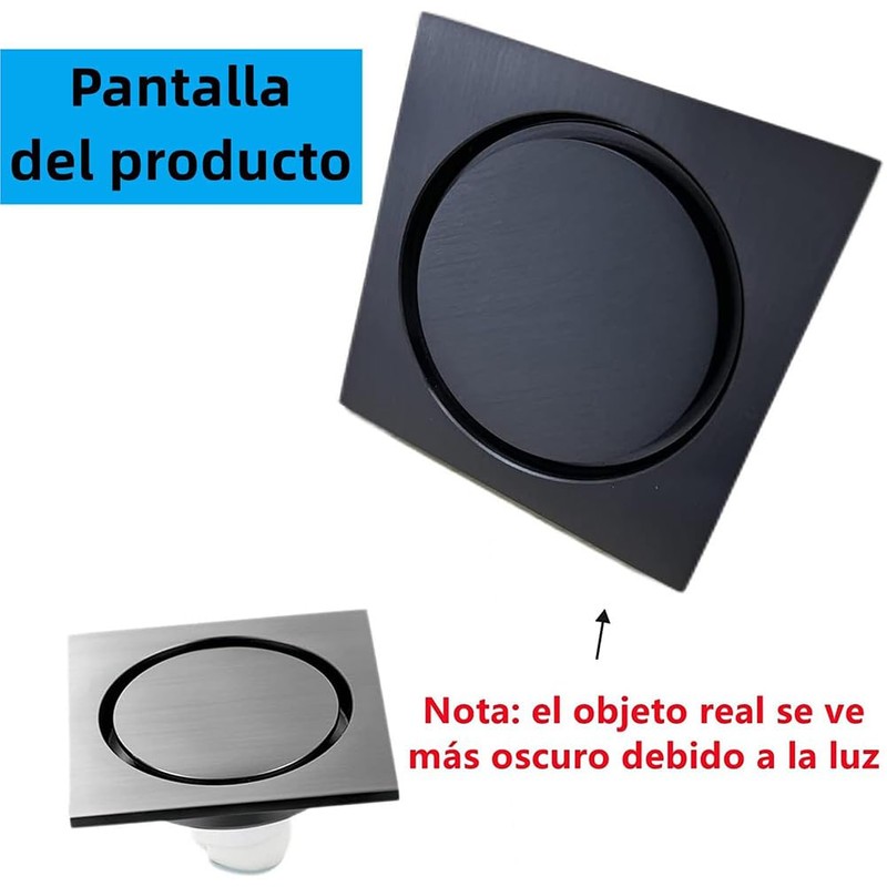 EDWINAYY Drenaje de Piso Antiolor para Ducha - Esagüe Redondo