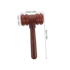 Operitacx 2 Stück Richterhammer-requisiten Kostüm Richterhammer Prop -richterhammer Urteilshammer Hammerverzierung Hammerspielzeug Hammerstütze Hammer Plastik Brown