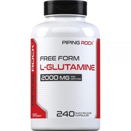 Piping Rock L Glutamine Powder Capsules |2000mg |240 tablets |Supplements for Women and Men |Freeform Amino Acids |GMO Free Gluten Free, 1 Piece / Piping Rock L 글루타민 파우더 캡슐 | 2000mg | 240정 | 여성 및 남성용 보충제 | 프리폼 아미노산 | GMO 프리 글루텐 프리, 1개