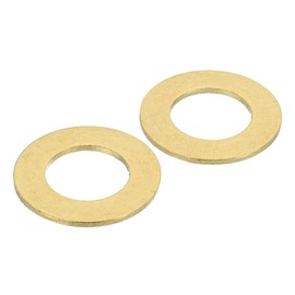 sourcing map 2 Pack Brass Flat Washer, M20 Copper Washers Crush Washer Kit Assortment, 20mm ID, 36mm OD, 2mm Thick for Bolts Screws Machinery Repair, Outdoor Construction