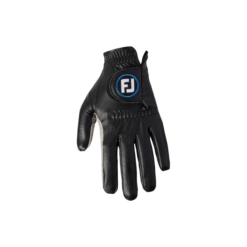 FootJoy Men's Golf Gloves, Nanorock Tour, Black, 9.1 inches (23
