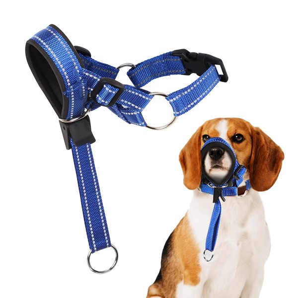 Dog Head Collar with Safety Strap, Dog Headcollar to Stop