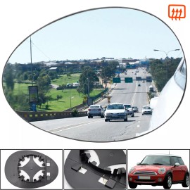 Unbranded For Mini Cooper 2007-2015 Driver Door Side View Wing Mirror Glass Heated Convex