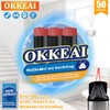 OKKEAI Schwarz Müllbeutel 25L mit Zugband Müllsäcke 30L Mülltüten,50 Stück