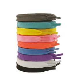 VASGO 9 Pairs Flat shoe laces for Sneakers (43 inches/110cm, 9 Colors a Pack)