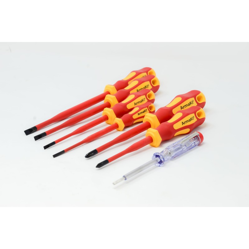 ArmaKit VDE Electric Screwdriver Set, 7 Pieces, Insulated, Tested and