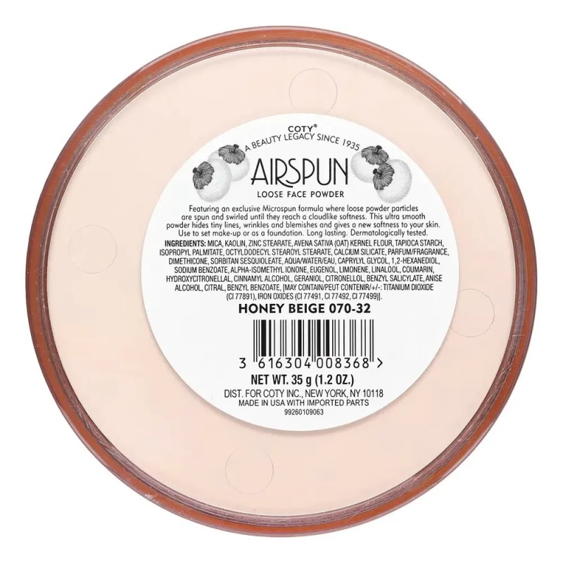 Base de Maquillaje Airspun en Polvo Tono Honey Beige
